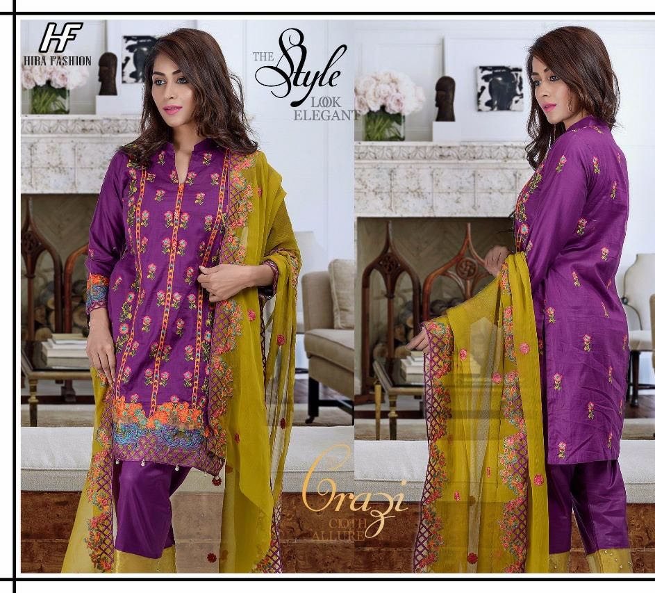 Afreen By Hiba Fashion 01 To 04 Series Beautiful Pakistani Suits Colorful Fancy Party Wear & Occasional Wear Georgette Embroidered Dresses At Wholesale Price