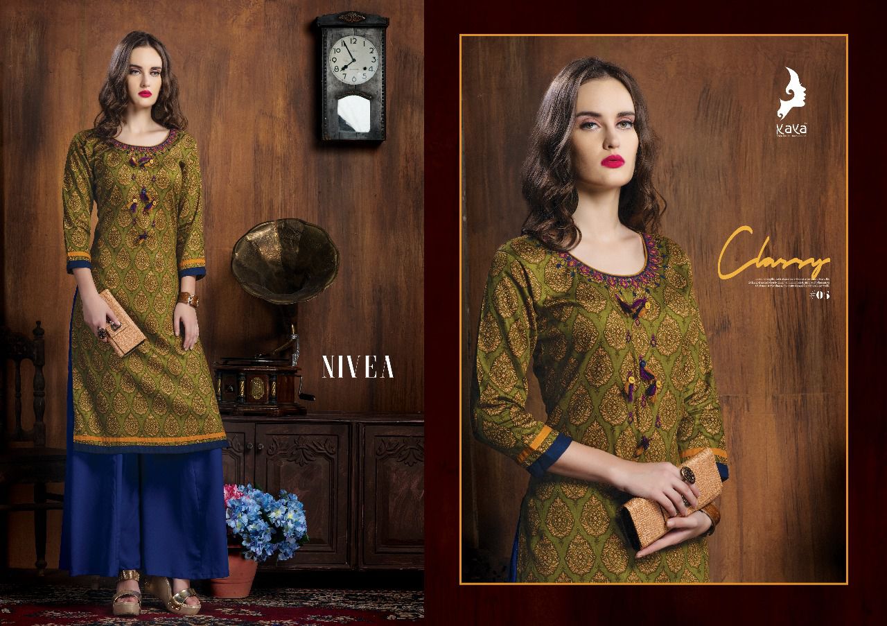 Nivea By Kaya 01 To 10 Series Beautiful Colorful Stylish Fancy Casual Wear & Ethnic Wear Cotton Satin Printed Kurtis At Wholesale Price