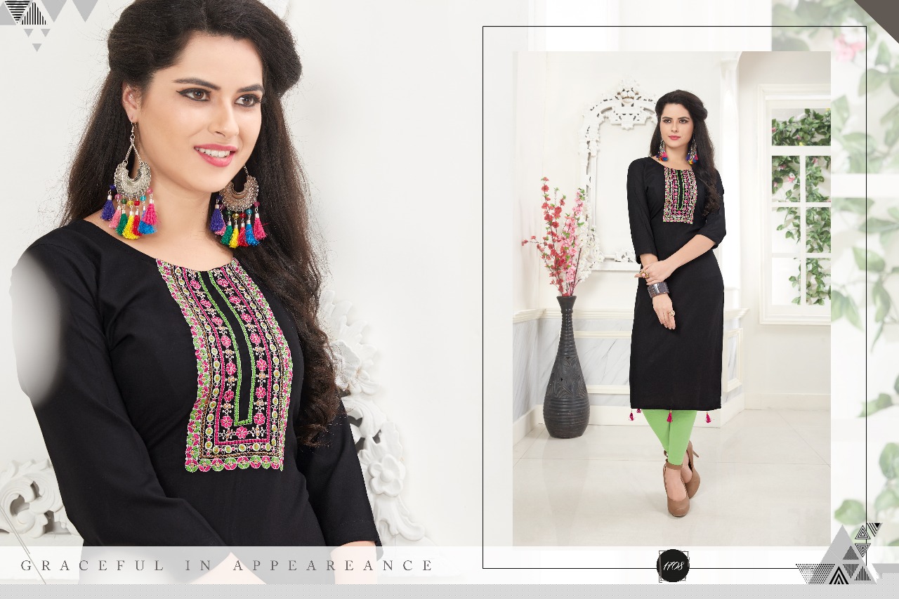 Noor By Veera Tex 1701 To 1710 Series Beautiful Colorful Stylish Fancy Casual Wear & Ethnic Wear Rayon Embroidered Kurtis At Wholesale Price