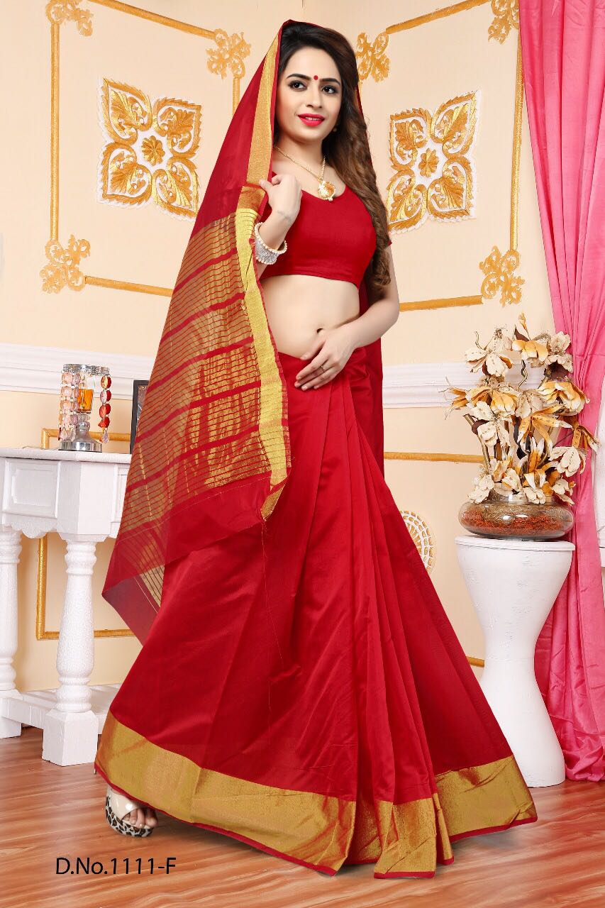 Np 1111 Colors By Np Sarees 1111-a To 1111-j Series Indian Stylish Beautiful Fancy Colorful Occasional Wear & Party Wear Cotton Printed Sarees At Wholesale Price