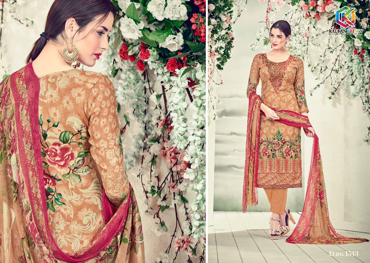 Sahida Vol-2 By Kalyan Prints 1513 To 1521 Series Pure Pashmina With Embroidery Beautiful Colorful Casual Wear & Winter Wear Printed Dresses At Wholesale Price