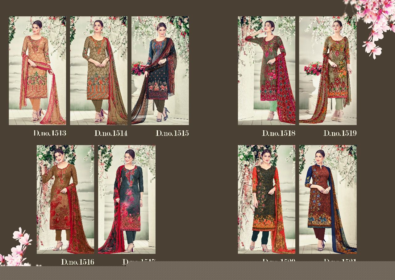 Sahida Vol-2 By Kalyan Prints 1513 To 1521 Series Pure Pashmina With Embroidery Beautiful Colorful Casual Wear & Winter Wear Printed Dresses At Wholesale Price