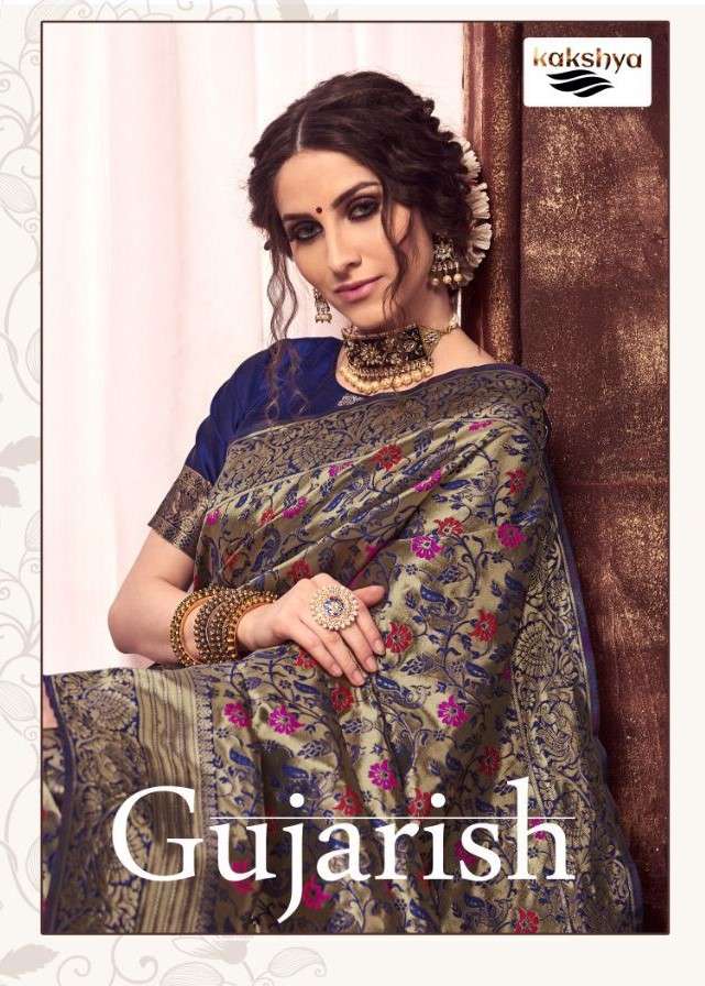 GUJARISH BY KAKSHYA 1001 TO 1004 SERIES INDIAN TRADITIONAL WEAR COLLECTION BEAUTIFUL STYLISH FANCY COLORFUL PARTY WEAR & OCCASIONAL WEAR KOTA LICHI SAREES AT WHOLESALE PRICE