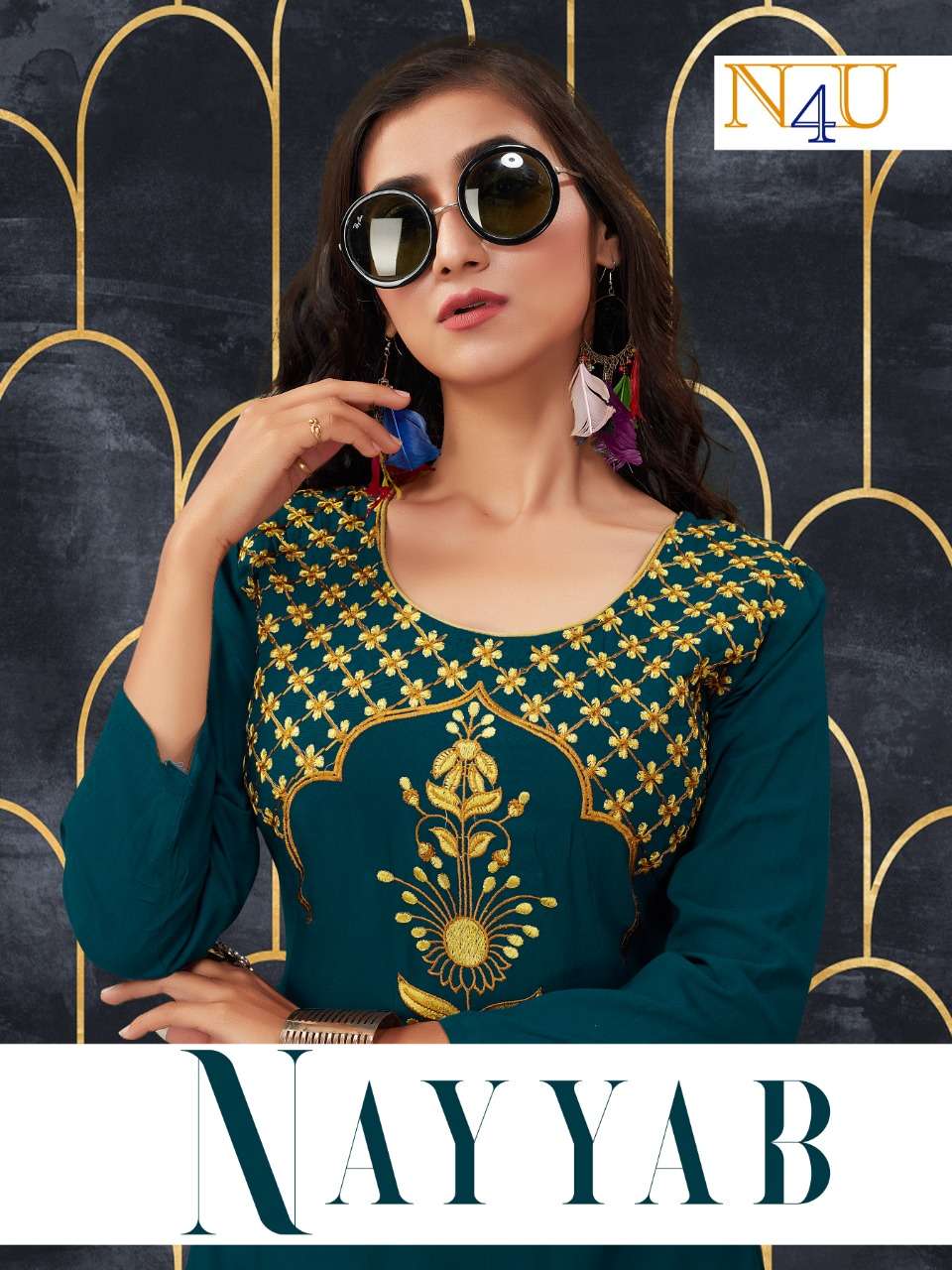 NAYYAB  BY NEHA FASHION 6001 TO 6007 SERIES BEAUTIFUL STYLISH FANCY COLORFUL CASUAL WEAR & ETHNIC WEAR & READY TO WEAR RAYON WITH  EMBROIDERED KURTIS AT WHOLESALE PRICE