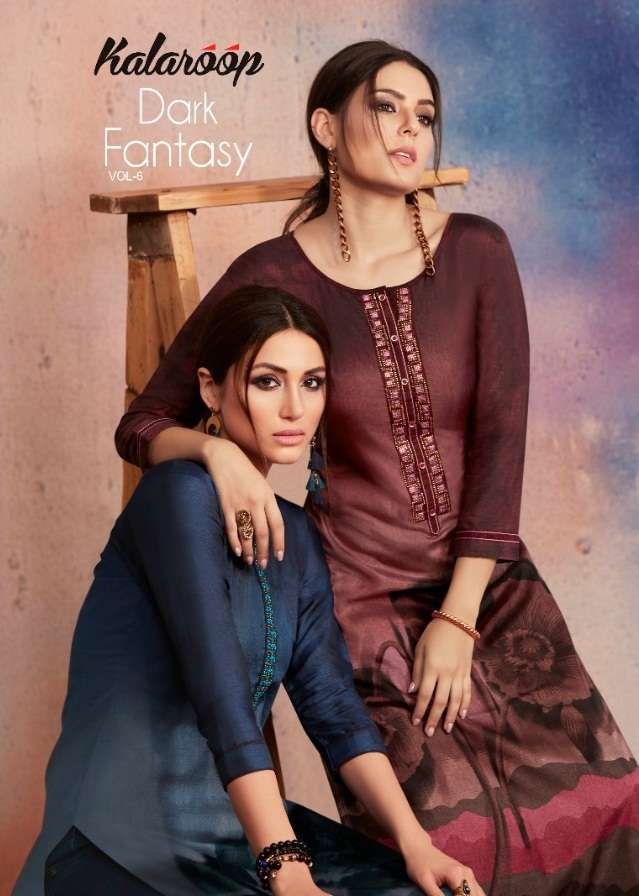 DARK FANTASY VOL-6 BY KAJREE FASHION 11011 TO 11022 SERIES BEAUTIFUL COLORFUL STYLISH FANCY CASUAL WEAR & READY TO WEAR RANGOLI PRINTED  WITH SANTOON INNER KURTIS AT WHOLESALE PRICE