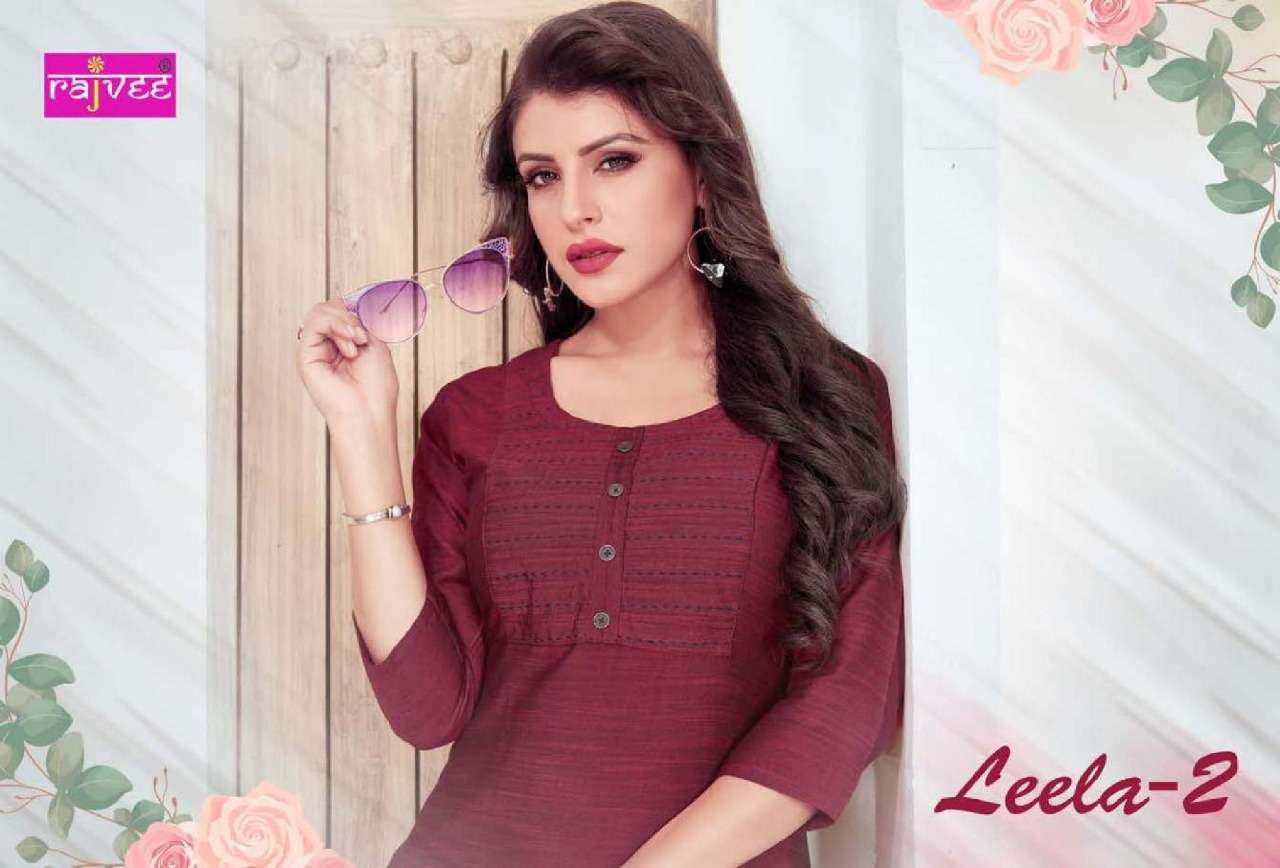 LEELA VOL-2 BY RAJVEE 4001 TO 4007 SERIES BEAUTIFUL COLORFUL STYLISH FANCY CASUAL WEAR & ETHNIC WEAR & READY TO WEAR RAYON KURTIS AT WHOLESALE PRICE