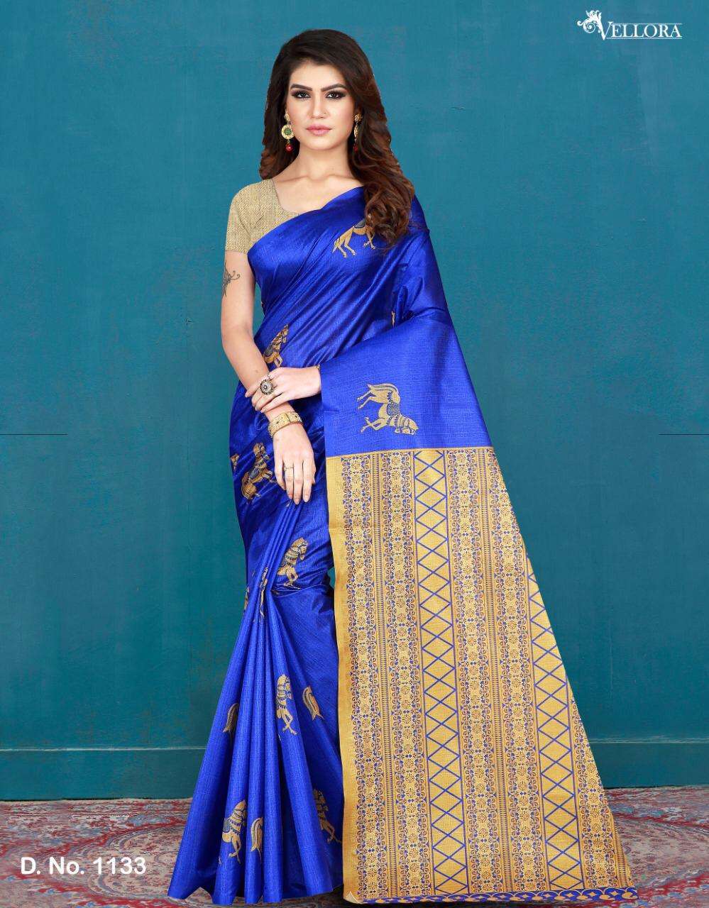 VELLORA SAREES VOL-2 BY VELLORA 1132 TO 1141 SERIES INDIAN TRADITIONAL WEAR COLLECTION BEAUTIFUL STYLISH FANCY COLORFUL PARTY WEAR & OCCASIONAL WEAR COTTON/SILK PRINTED SAREES AT WHOLESALE PRICE