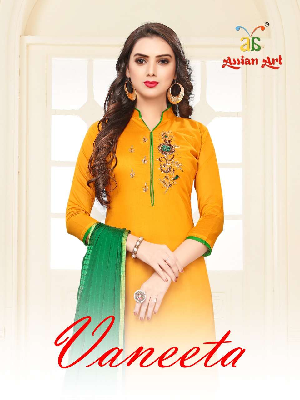 VANEETA BY ASSIAN ARTS 7001 TO 7006 SERIES BEAUTIFUL SUITS STYLISH FANCY COLORFUL CASUAL WEAR & ETHNIC WEAR MODAL SILK WITH HANDWORK DRESSES AT WHOLESALE PRICE