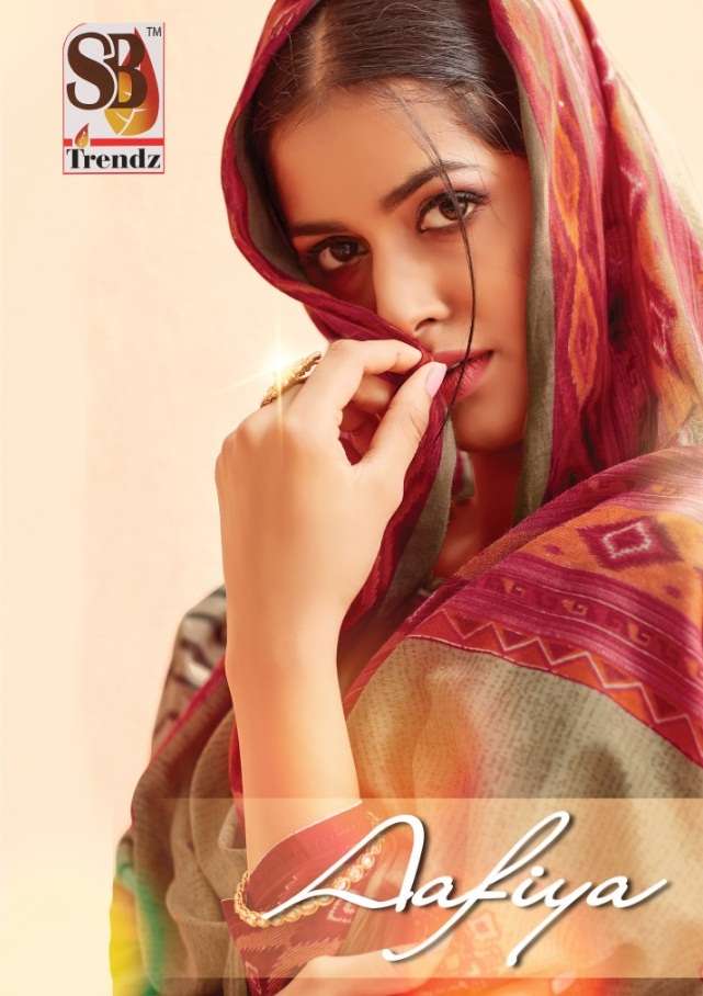 AAFIYA BY SB TRENDZ 4121 TO 4130 SERIES BEAUTIFUL STYLISH SHARARA SUITS FANCY COLORFUL CASUAL WEAR & ETHNIC WEAR & READY TO WEAR CAMBRIC COTTON DRESSES AT WHOLESALE PRICE