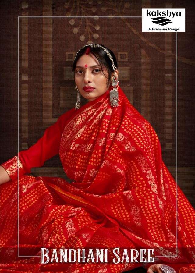 BANDHANI SAREE BY KAKSHYA 2425 TO 2430 SERIES INDIAN TRADITIONAL WEAR COLLECTION BEAUTIFUL STYLISH FANCY COLORFUL PARTY WEAR & OCCASIONAL WEAR BANDHANI SAREES AT WHOLESALE PRICE