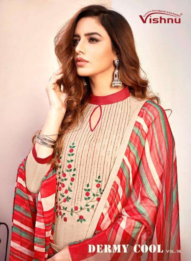 DERMY COOL VOL-16 BY VISHNU IMPEX 28001 TO 28010 SERIES BEAUTIFUL SUITS COLORFUL STYLISH FANCY CASUAL WEAR & ETHNIC WEAR PURE COTTON DRESSES AT WHOLESALE PRICE