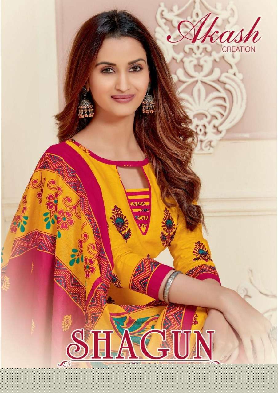 SHAGUN VOL-26 BY AKASH CREATION 2601 TO 2625 SERIES BEAUTIFUL SUITS COLORFUL STYLISH FANCY CASUAL WEAR & ETHNIC WEAR PURE COTTON DRESSES AT WHOLESALE PRICE