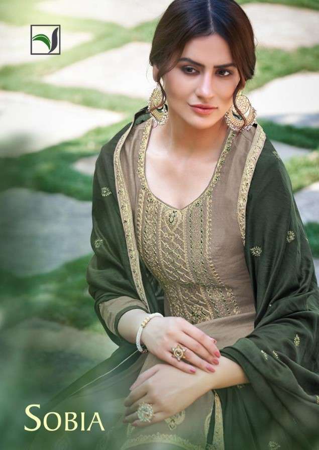 SOBIA BY VIANA 5001 TO 5008 SERIES BEAUTIFUL SUITS COLORFUL STYLISH FANCY CASUAL WEAR & ETHNIC WEAR ANGOORI SILK EMBROIDERED DRESSES AT WHOLESALE PRICE