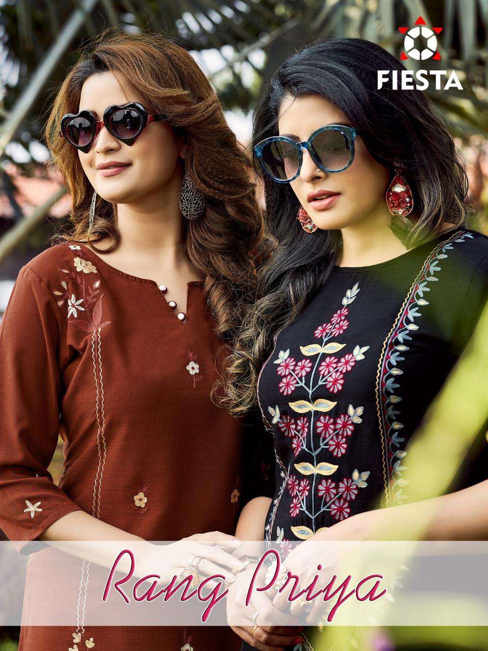 RANG PRIYA BY FIESTA 50001 TO 50007 SERIES DESIGNER STYLISH FANCY COLORFUL BEAUTIFUL PARTY WEAR & ETHNIC WEAR COLLECTION MODAL EMBROIDERY KURTIS AT WHOLESALE PRICE