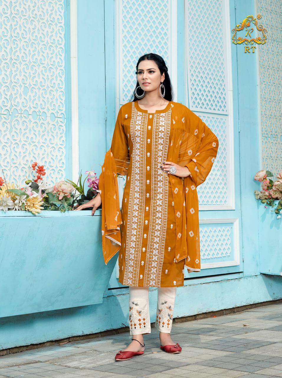 LUCKNOWI BY RT 7001 TO 7006 SERIES BEAUTIFUL SUITS COLORFUL STYLISH FANCY CASUAL WEAR & ETHNIC WEAR MAL COTTON DRESSES AT WHOLESALE PRICE