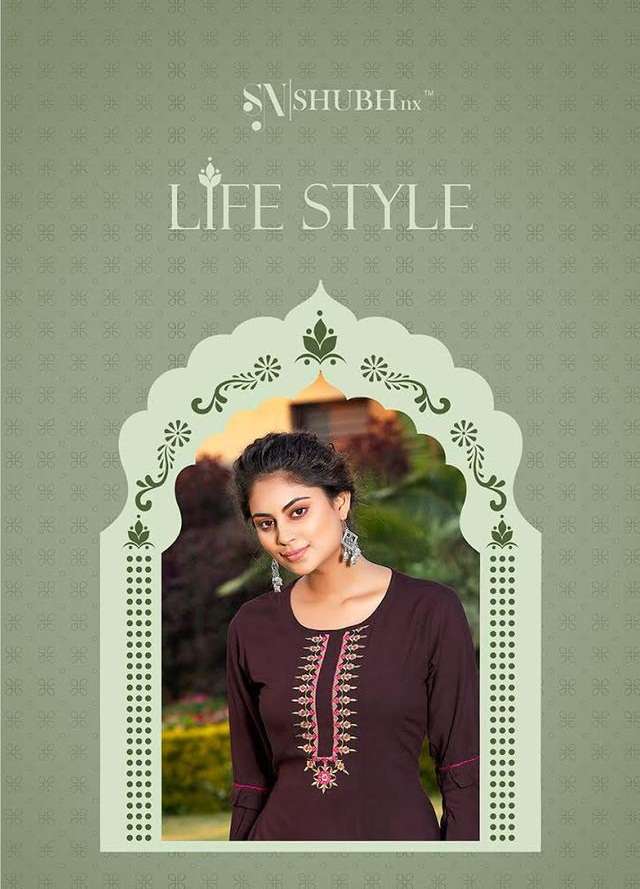 LIFE STYLE BY SHUBH NX 1001 TO 1007 SERIES DESIGNER STYLISH FANCY COLORFUL BEAUTIFUL PARTY WEAR & ETHNIC WEAR COLLECTION RAYON EMBROIDERY KURTIS AT WHOLESALE PRICE