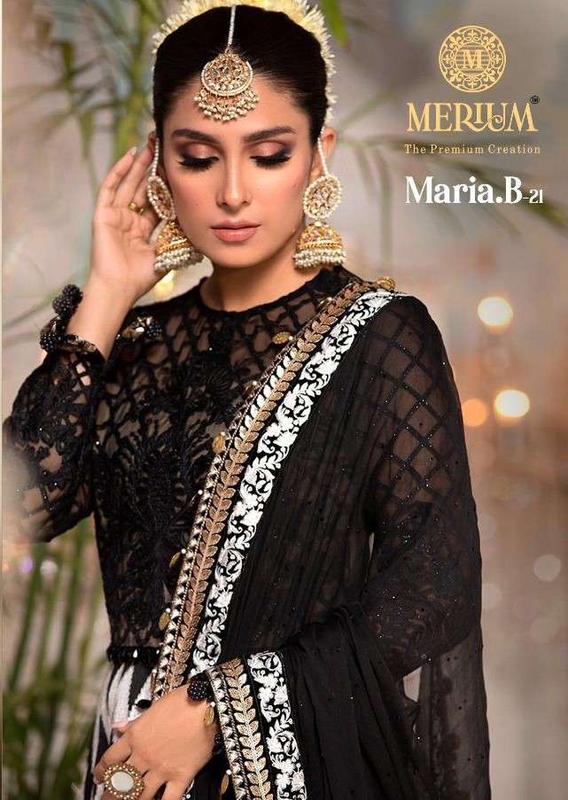MARIA.B-21 BY MERIUM 1014 TO 1016 SERIES BEAUTIFUL STYLISH ANARKALI SUITS FANCY COLORFUL CASUAL WEAR & ETHNIC WEAR & READY TO WEAR GEORGETTE AND NET DRESSES AT WHOLESALE PRICE