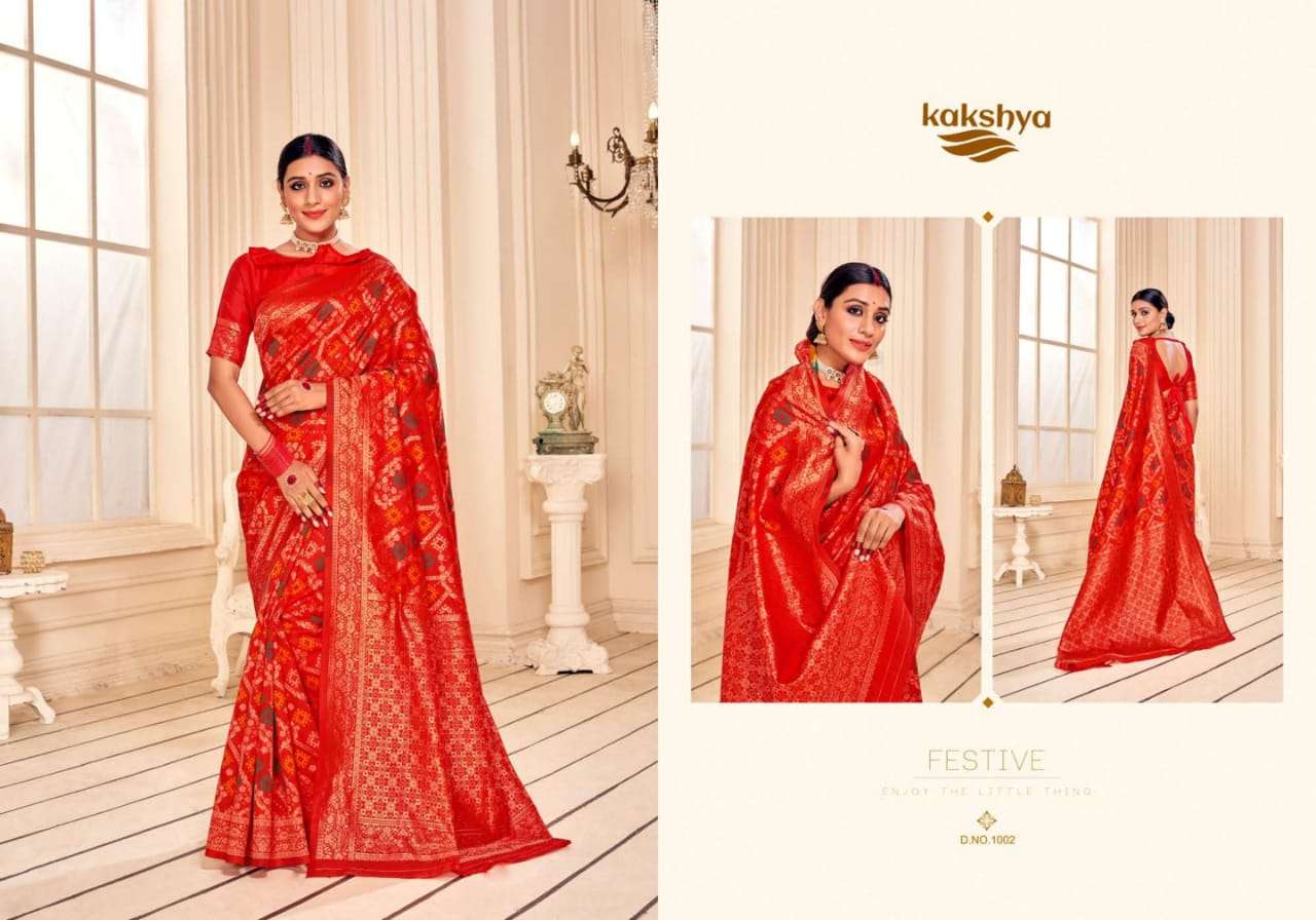 MADHURI BY KAKSHYA 1001 TO 1006 SERIES INDIAN TRADITIONAL WEAR COLLECTION BEAUTIFUL STYLISH FANCY COLORFUL PARTY WEAR & OCCASIONAL WEAR SOFT COTTON SAREES AT WHOLESALE PRICE