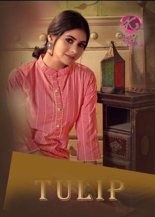TULIP BY KURTI TIMES 3001 TO 3005 SERIES DESIGNER STYLISH FANCY COLORFUL BEAUTIFUL PARTY WEAR & ETHNIC WEAR COLLECTION COTTON EMBROIDERY KURTIS AT WHOLESALE PRICE