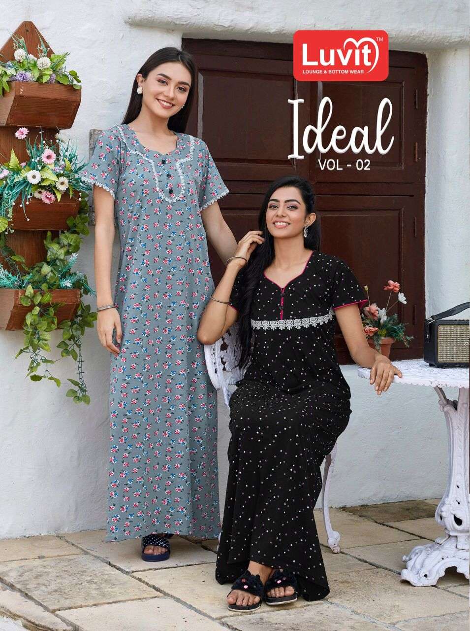 IDEAL VOL-2 BY LUVIT 201 TO 208 SERIES BEAUTIFUL STYLISH FANCY COLORFUL CASUAL WEAR & ETHNIC WEAR SUPER SINKER GOWNS AT WHOLESALE PRICE