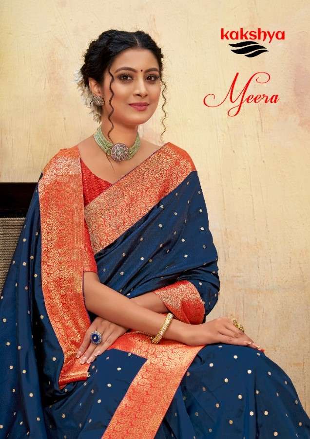 MEERA BY KAKSHYA 9701 TO 9706 SERIES INDIAN TRADITIONAL WEAR COLLECTION BEAUTIFUL STYLISH FANCY COLORFUL PARTY WEAR & OCCASIONAL WEAR LICHI KOTA SAREES AT WHOLESALE PRICE