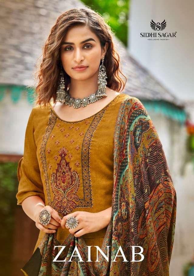 ZAINAB BY SIDDHI SAGAR 23801 TO 23808 SERIES BEAUTIFUL SUITS COLORFUL STYLISH FANCY CASUAL WEAR & ETHNIC WEAR PASHMINA PRINT DRESSES AT WHOLESALE PRICE