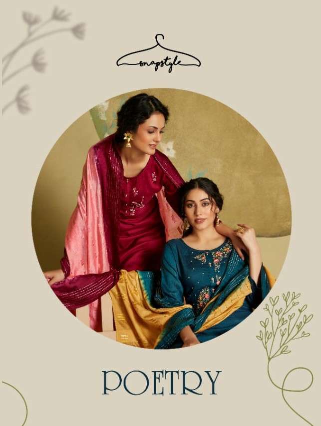 POETRY BY SNAPSTYLE 1031 TO 1036 SERIES BEAUTIFUL SUITS COLORFUL STYLISH FANCY CASUAL WEAR & ETHNIC WEAR PREMIUM SILK DRESSES AT WHOLESALE PRICE