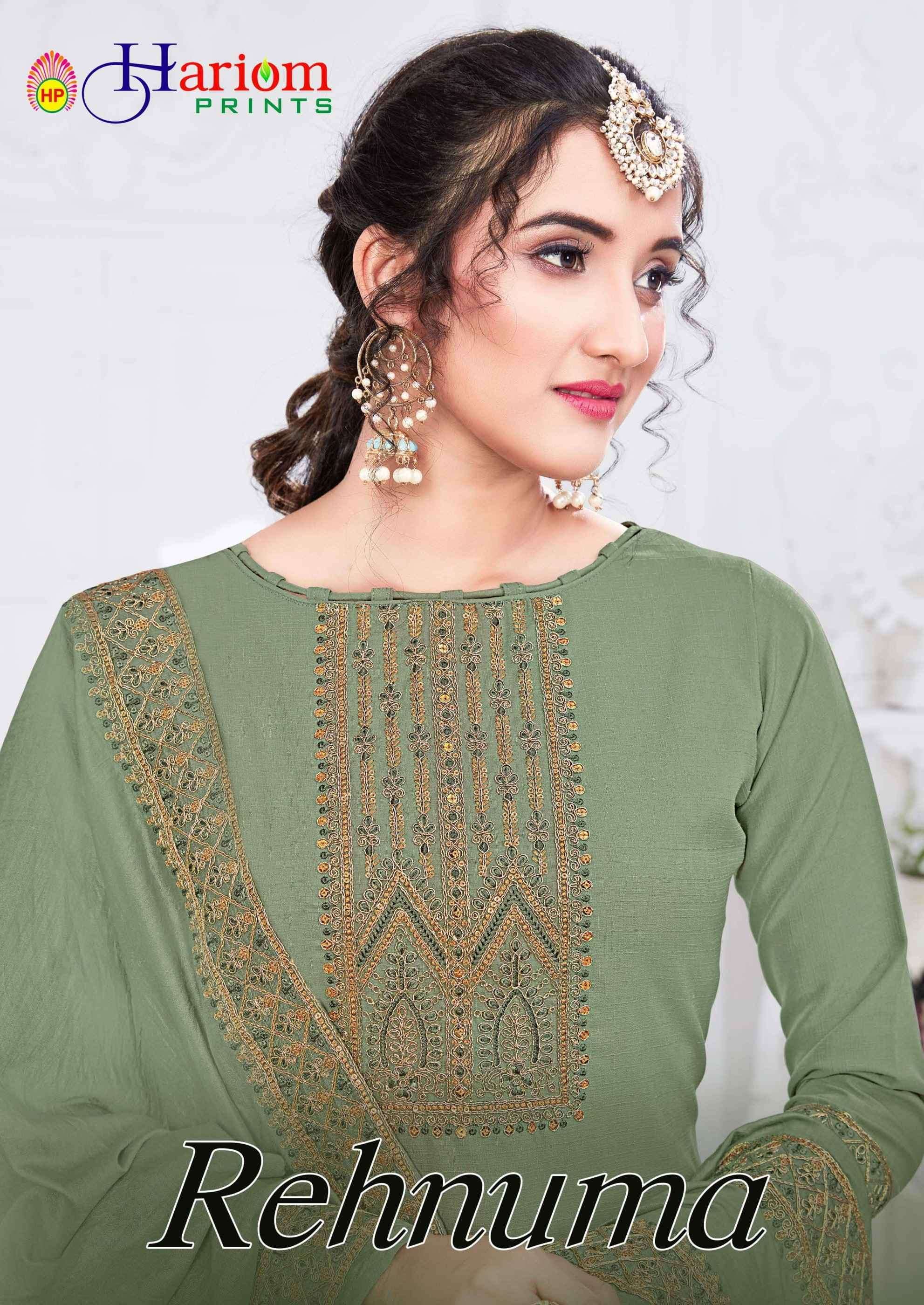 REHNUMA BY HARIOM PRINTS 2001 TO 2006 SERIES BEAUTIFUL STYLISH SUITS FANCY COLORFUL CASUAL WEAR & ETHNIC WEAR & READY TO WEAR SOFT VISCOSE SLUB DRESSES AT WHOLESALE PRICE