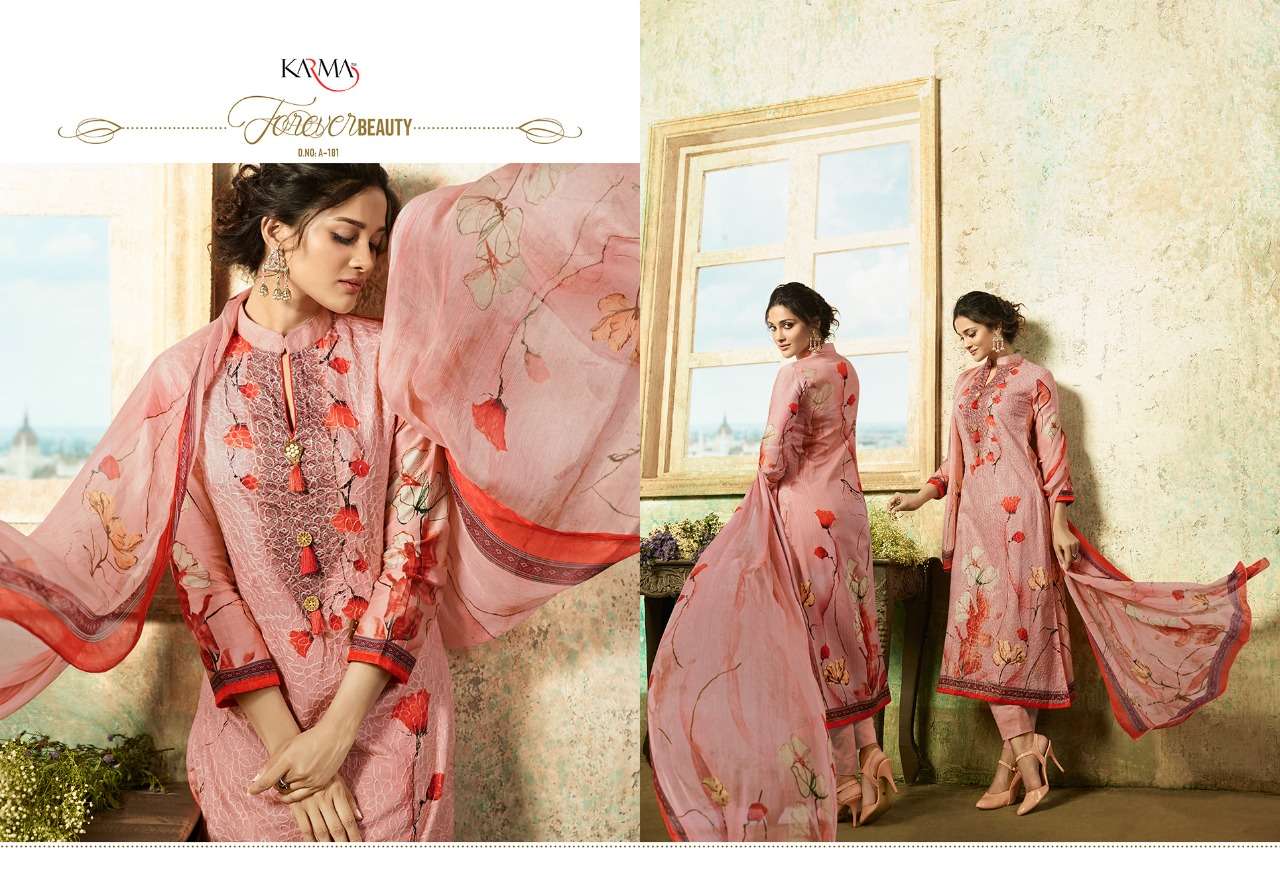 AMAIRA 180 SERIES BY KARMA TRENDZ 180 TO 187 SERIES BEAUTIFUL STYLISH FANCY COLORFUL PARTY WEAR & ETHNIC WEAR CAMBRIC COTTON DIGITAL PRINT DRESSES AT WHOLESALE PRICE