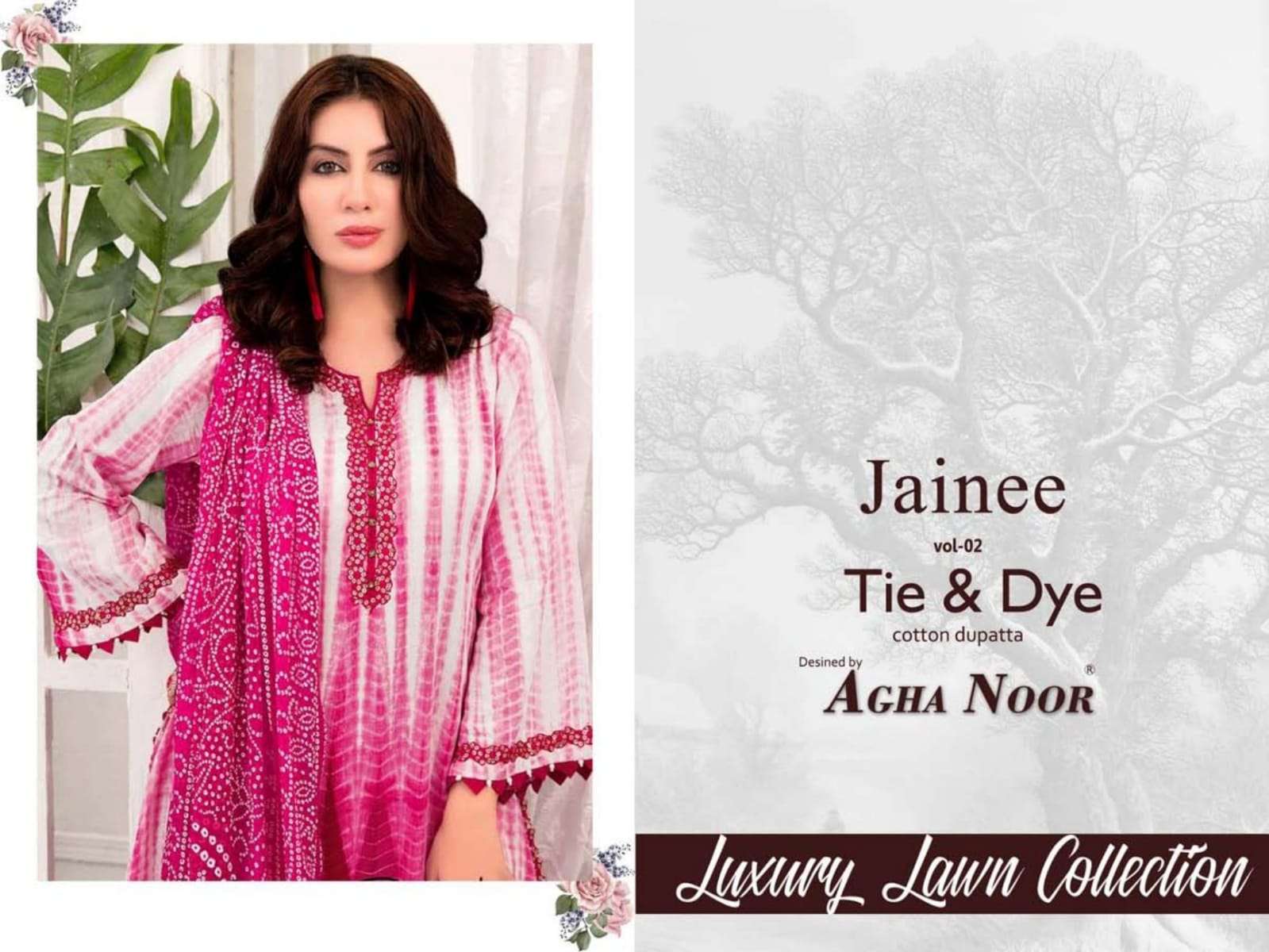 JAINEE VOL-2 BY AGHA NOOR 1001 TO 1006 SERIES BEAUTIFUL SUITS COLORFUL STYLISH FANCY CASUAL WEAR & ETHNIC WEAR LAWN COTTON DIGITAL PRINT DRESSES AT WHOLESALE PRICE