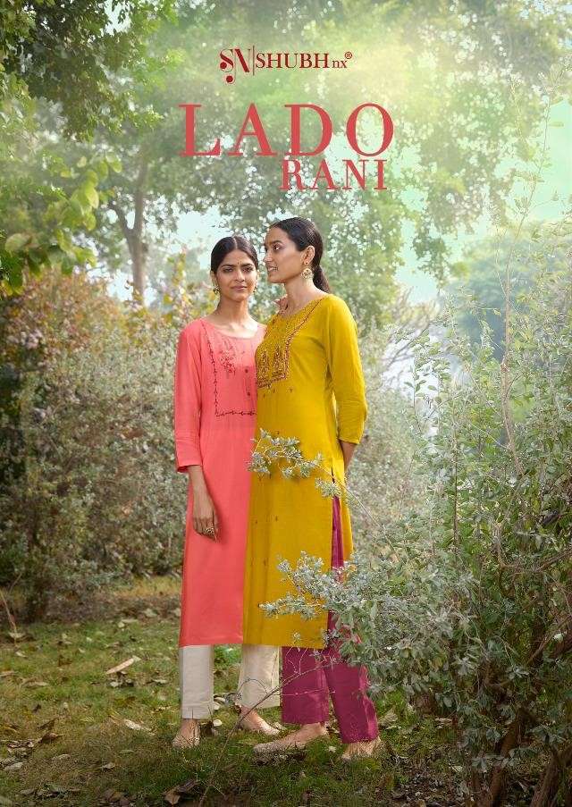 LADO RANI BY SHUBH NX 1001 TO 1006 SERIES DESIGNER STYLISH FANCY COLORFUL BEAUTIFUL PARTY WEAR & ETHNIC WEAR COLLECTION RAYON SLUB WITH WORK KURTIS AT WHOLESALE PRICE