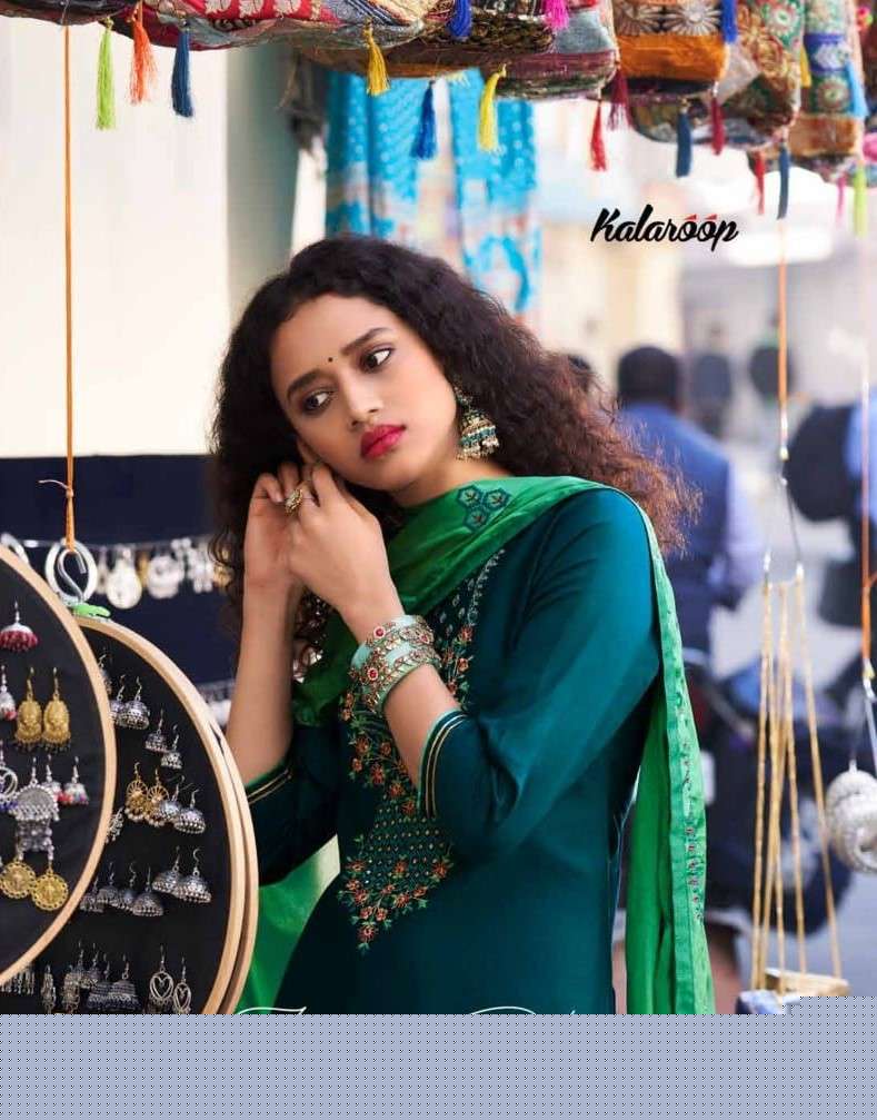 ZARKAN BY PATIYALA BY KALAROOP 13033 TO 13038 SERIES BEAUTIFUL SUITS COLORFUL STYLISH FANCY CASUAL WEAR & ETHNIC WEAR JAM SILK DRESSES AT WHOLESALE PRICE