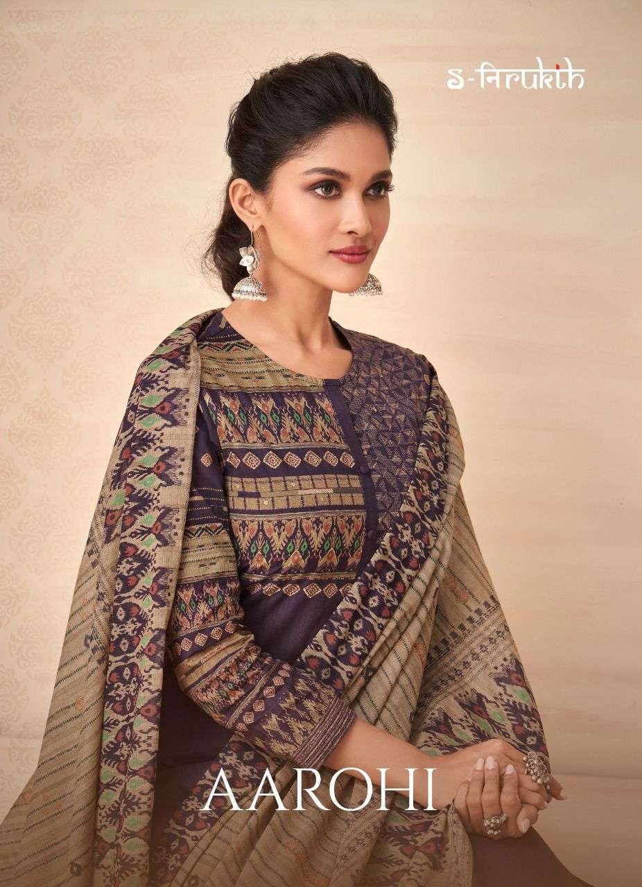 AAROHI BY S-NIRUKTH BEAUTIFUL SUITS COLORFUL STYLISH FANCY CASUAL WEAR & ETHNIC WEAR COTTON PRINT WITH EMBROIDERY DRESSES AT WHOLESALE PRICE