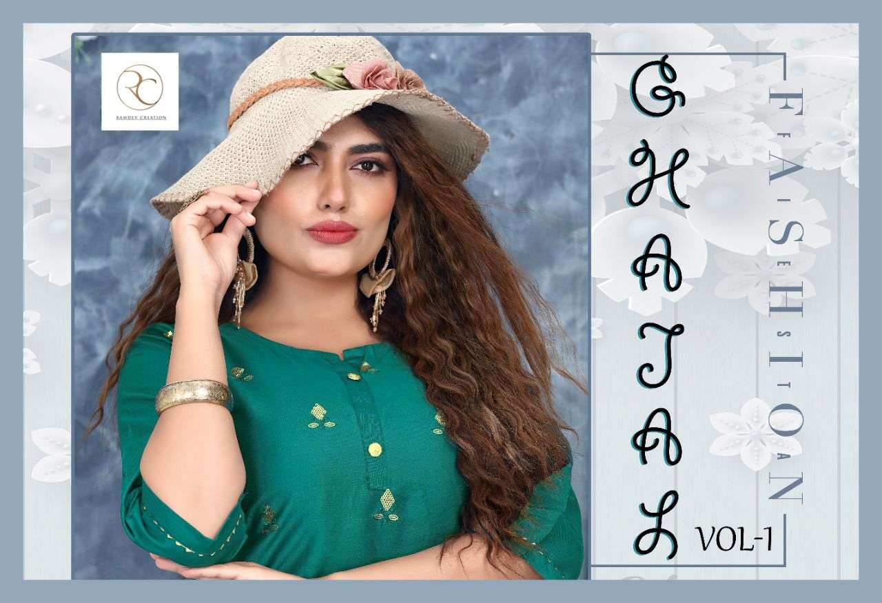 GHAZAL VOL-1 BY RAMDEV CREATION 1001 TO 1008 SERIES DESIGNER STYLISH FANCY COLORFUL BEAUTIFUL PARTY WEAR & ETHNIC WEAR COLLECTION JAM SATIN KURTIS AT WHOLESALE PRICE