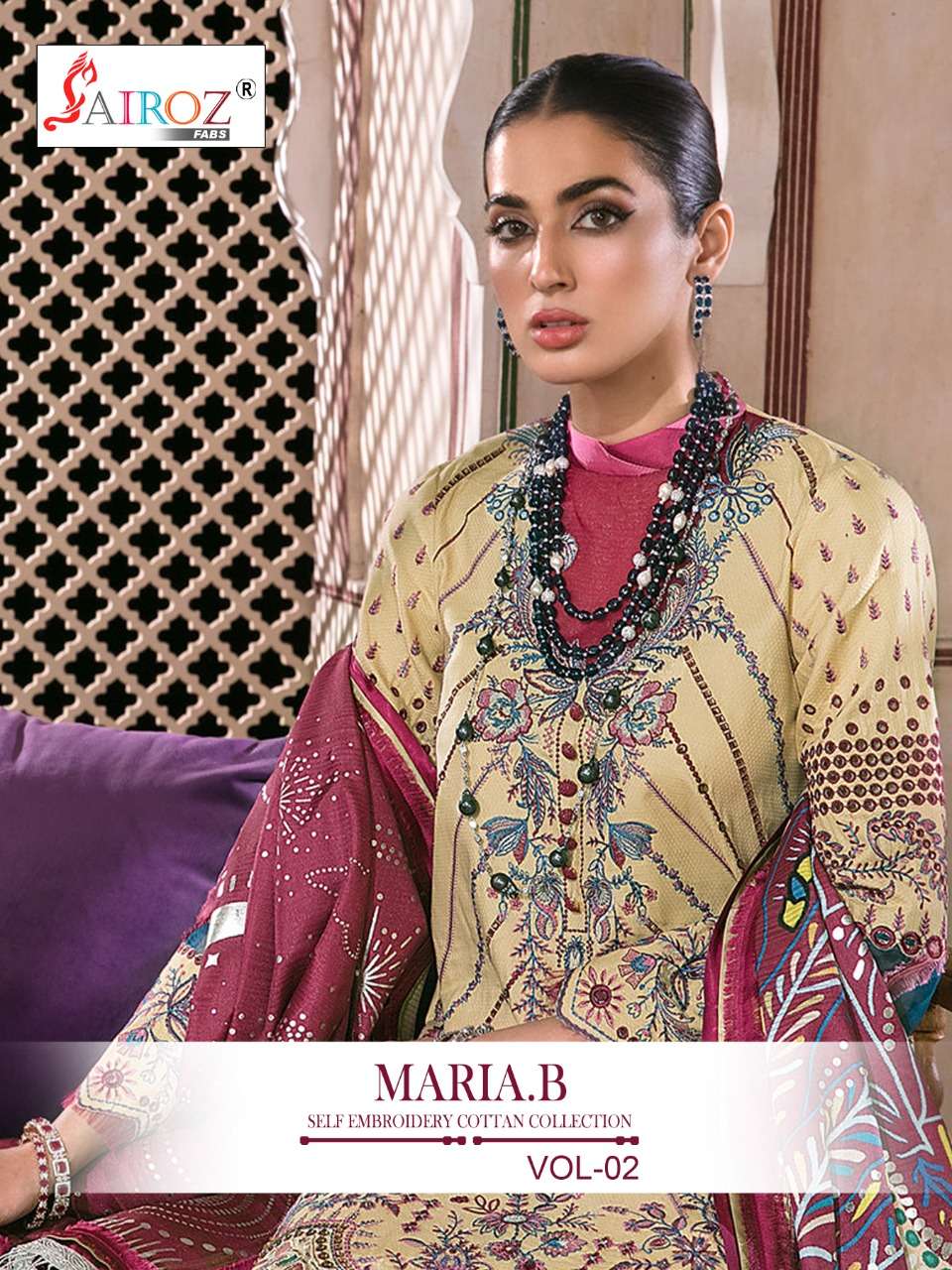 MARIA.B VOL-2 BY SAIROZ FABS 2003 TO 2004 SERIES BEAUTIFUL STYLISH PAKISATNI SUITS FANCY COLORFUL CASUAL WEAR & ETHNIC WEAR & READY TO WEAR PURE COTTON WITH EMBROIDERY DRESSES AT WHOLESALE PRICE