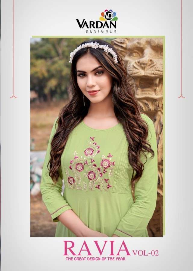 Ravia Vol-2 By Vardan Designer 6045 To 6048 Series Beautiful Stylish Fancy Colorful Casual Wear & Ethnic Wear Heavy Rayon Gowns At Wholesale Price