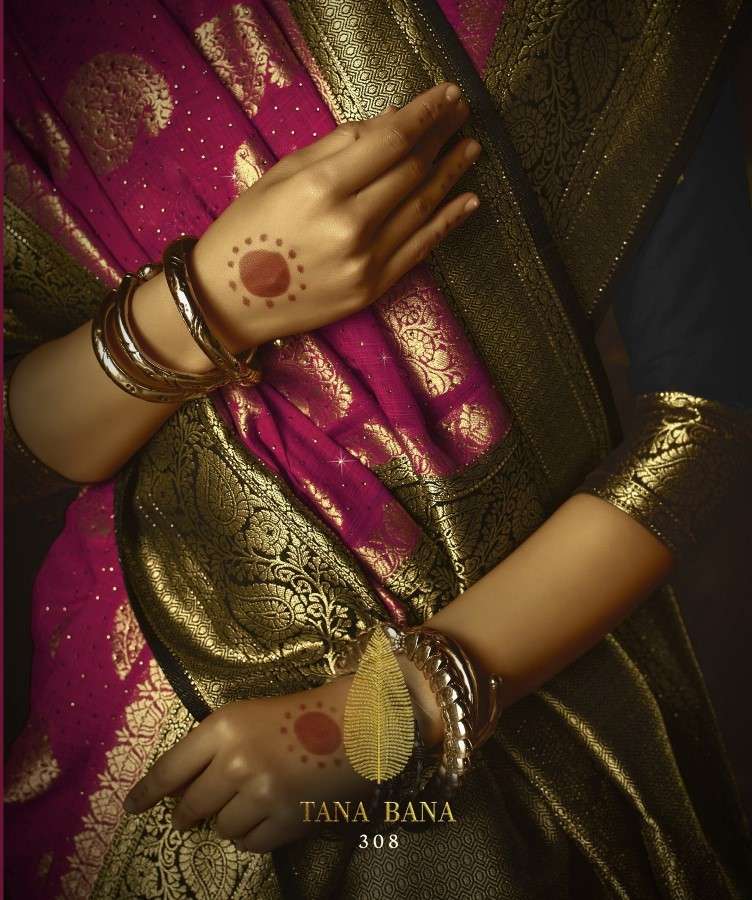 Tana Bana 308 Colours By Tana Bana 308-A To 308-D Series Indian Traditional Wear Collection Beautiful Stylish Fancy Colorful Party Wear & Occasional Wear Pure Silk Sarees At Wholesale Price