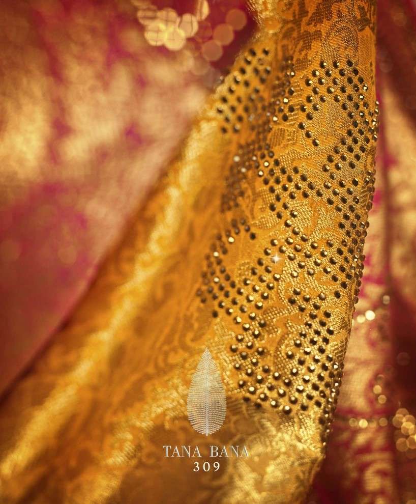 Tana Bana 309 Colours By Tana Bana 309-A To 309-H Series Indian Traditional Wear Collection Beautiful Stylish Fancy Colorful Party Wear & Occasional Wear Pure Silk Sarees At Wholesale Price