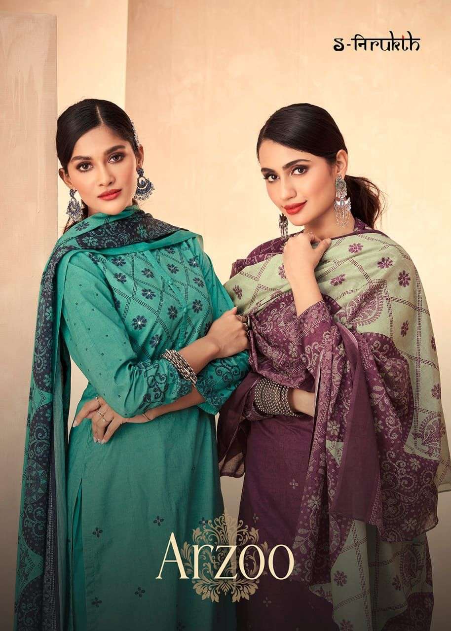 ARZOO BY S-NIRUKTH BEAUTIFUL SUITS COLORFUL STYLISH FANCY CASUAL WEAR & ETHNIC WEAR COTTON PRINT DRESSES AT WHOLESALE PRICE