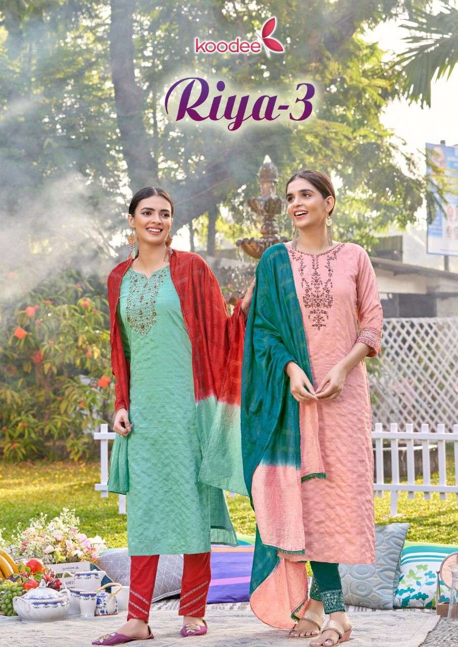 Riya Vol-3 By Koodee 1001 To 1006 Series Suits Beautiful Fancy Colorful Stylish Party Wear & Occasional Wear Viscose Dresses At Wholesale Price