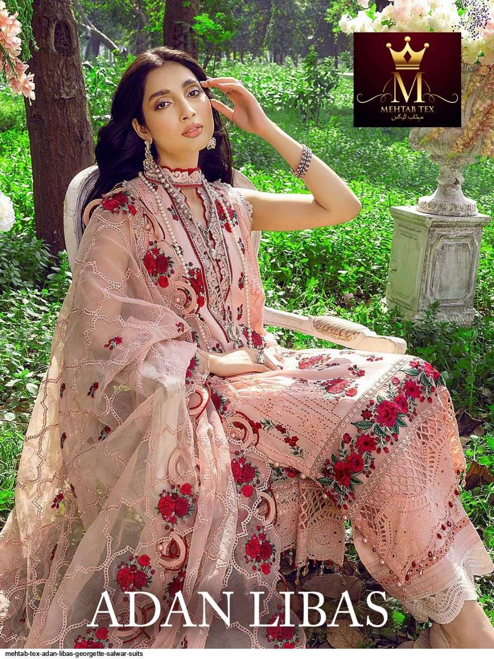 Adan Libas By Mehtab Tex 900 To 902 Series Beautiful Pakistani Suits Colorful Stylish Fancy Casual Wear & Ethnic Wear Faux Georgette Dresses At Wholesale Price