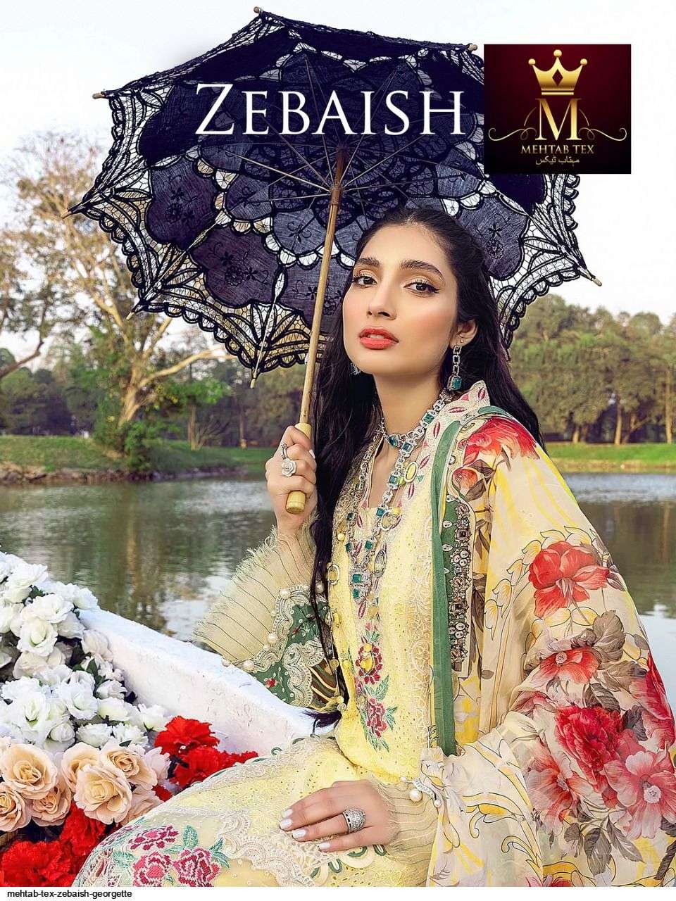 Zebaish By Mehtab Tex 1008 To 1010 Series Pakistani Suits Beautiful Fancy Colorful Stylish Party Wear & Occasional Wear Faux Georgette With Embroidery Dresses At Wholesale Price