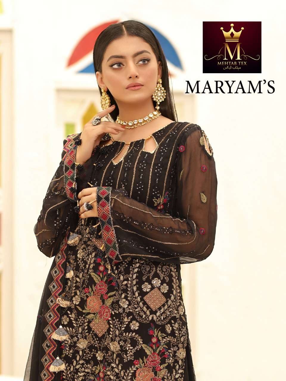 Maryams By Mehtab Tex 11007 To 11009 Series Designer Pakistani Suits Beautiful Fancy Colorful Stylish Party Wear & Occasional Wear Faux Georgette Embroidered Dresses At Wholesale Price