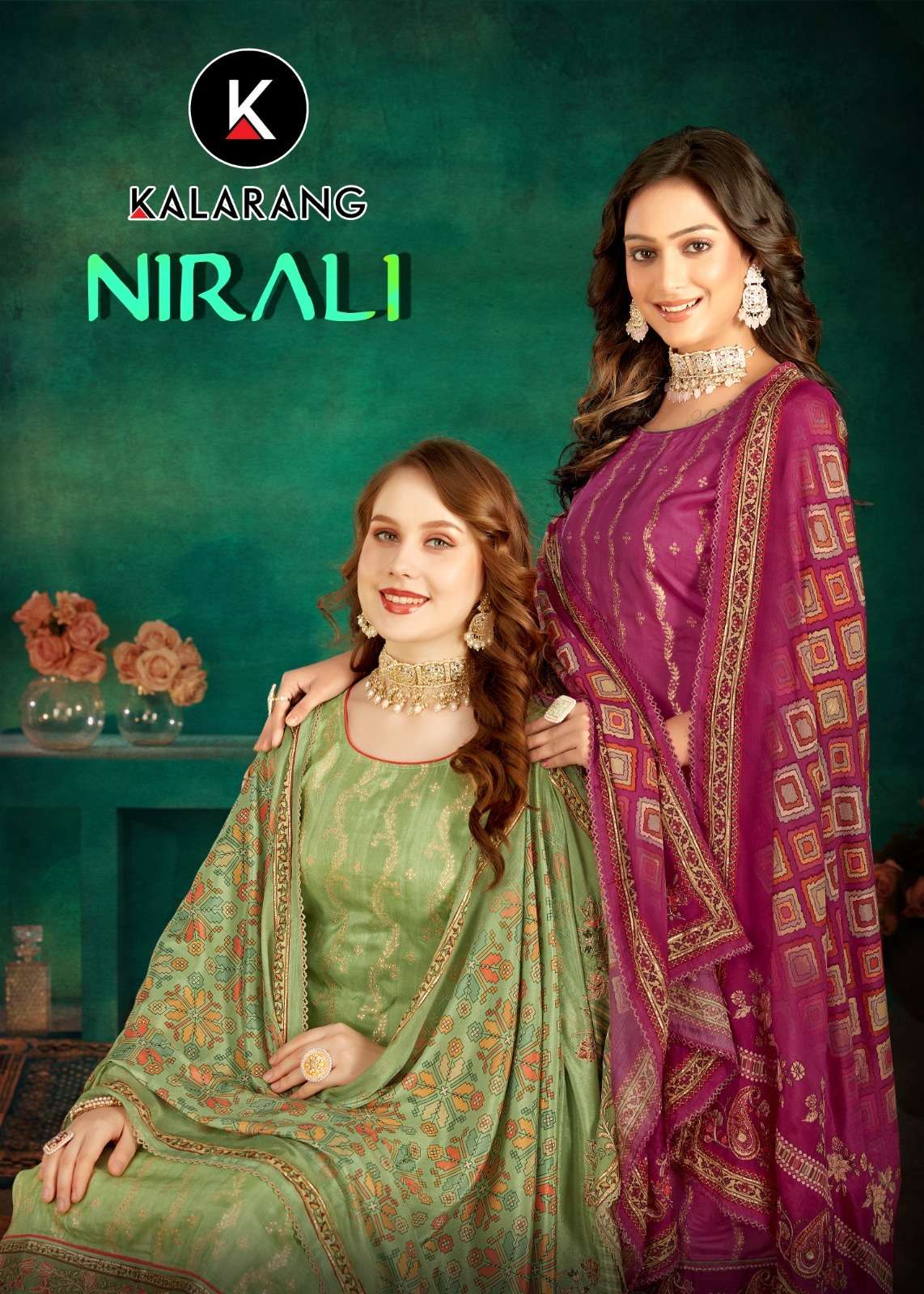 Nirali By Kalarang 10081 To 10084 Series Beautiful Indian Suits Colorful Stylish Fancy Casual Wear & Ethnic Wear Pure Dola Jacquard Embroidered Dresses At Wholesale Price