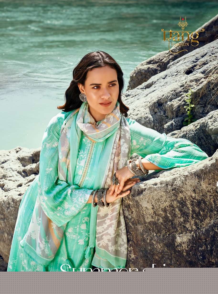 Summer Shine By Rang Fashion 1001 To 1006 Series Beautiful Suits Colorful Stylish Fancy Casual Wear & Ethnic Wear Pure Muslin Dresses At Wholesale Price