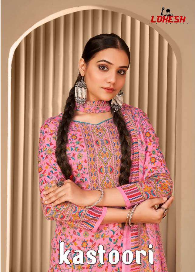 Kastoori By Lohesh 8113 To 8122 Series Beautiful Pakistani Suits Colorful Stylish Fancy Casual Wear & Ethnic Wear Soft Cotton Jacquard Print Dresses At Wholesale Price