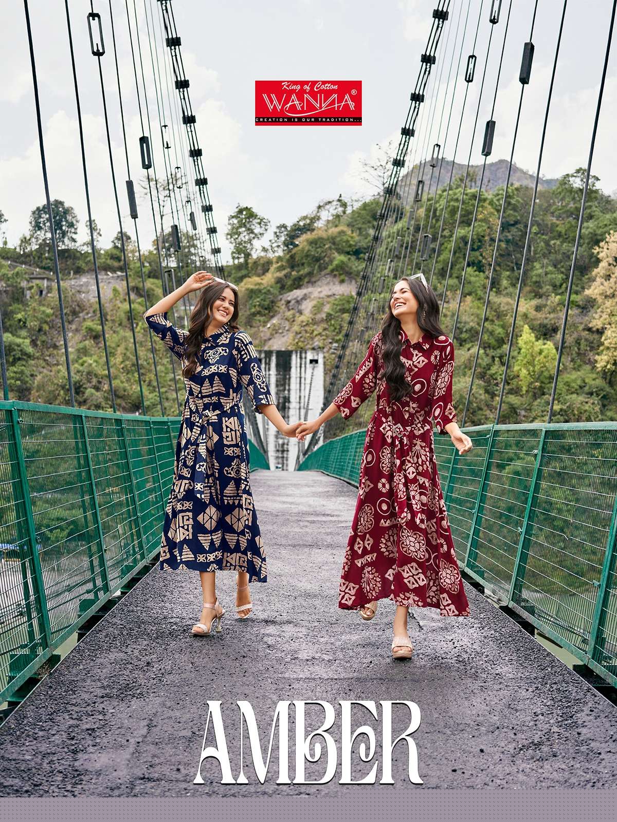 Amber By Wanna 154 To 161 Series Designer Stylish Fancy Colorful Beautiful Party Wear & Ethnic Wear Collection Heavy Rayon Print Kurtis At Wholesale Price
