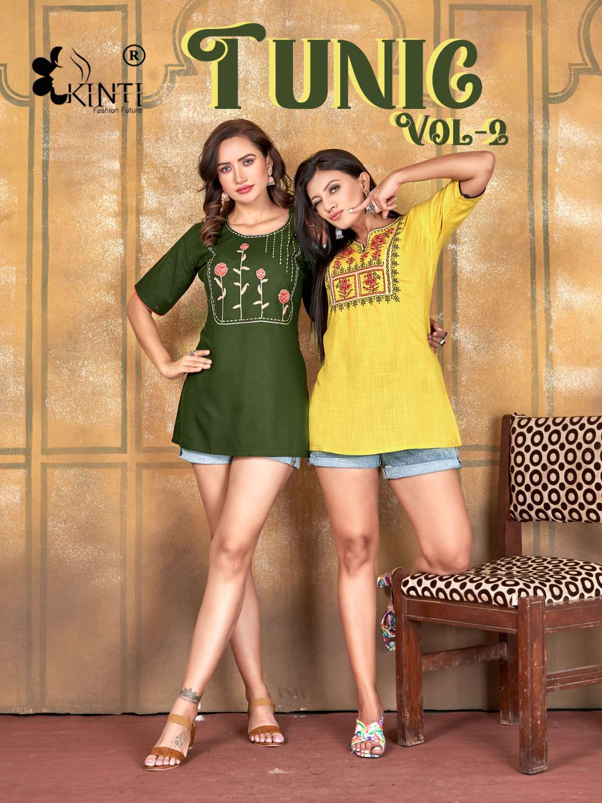 Tunic Vol-2 By Kinti 1001 To 1008 Series Designer Stylish Fancy Colorful Beautiful Party Wear & Ethnic Wear Collection Cambric Cotton Tops At Wholesale Price