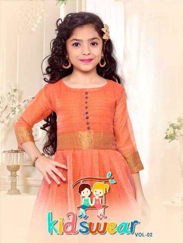 Kidswear Vol-3 By Kaamiri 1001 To 1006 Series Beautiful Stylish Fancy Colorful Casual Wear & Ethnic Wear Organza Gowns At Wholesale Price