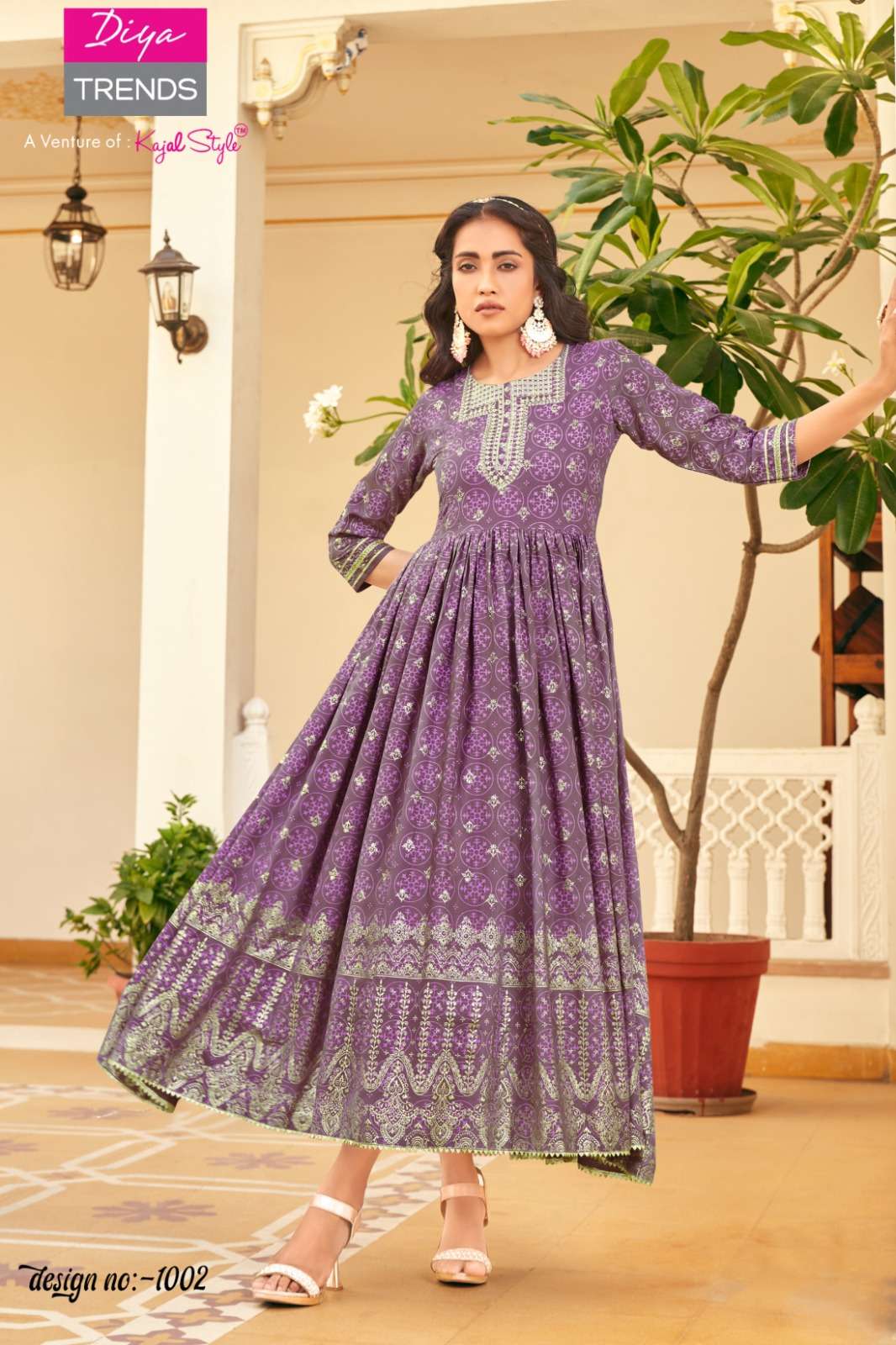 Poosh Vol-1 By Diya Trends 1001 To 1008 Series Designer Stylish Fancy Colorful Beautiful Party Wear & Ethnic Wear Collection Rayon Print Gown At Wholesale Price